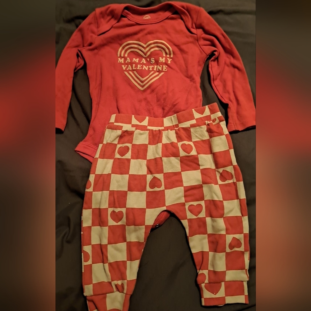 Wonder Nation baby girl 6-9 months Valentines Day outfit